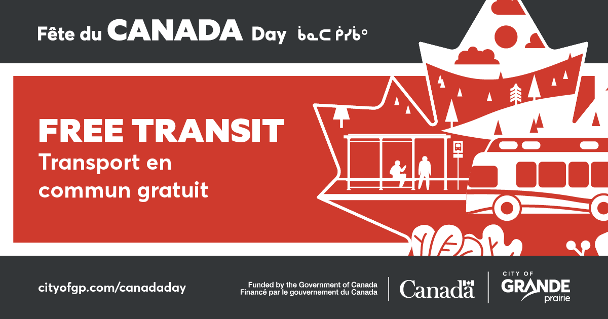 Canada Day Transit Service Graphic