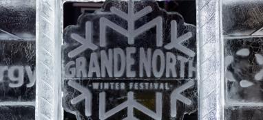 Grande North Winter Festival Logo Ice Carving
