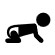 Baby crawling icon