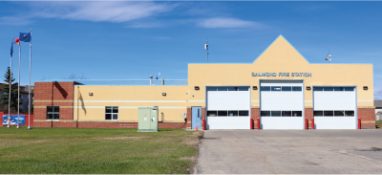 Yellow and Brown Fire Station Building