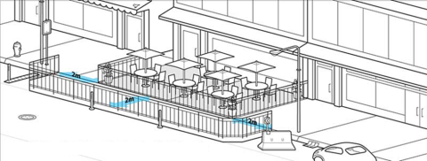 Sidewalk Patio Option 3